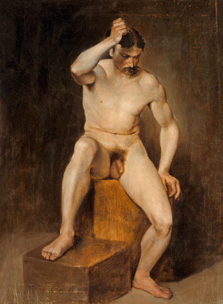 A Seated Male Nude from 