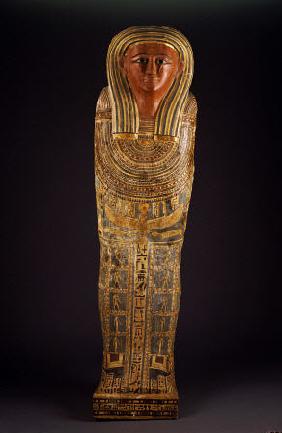 An Egyptian Cartonnage Anthropoid Sarcophagus 3rd Intermediate Period, 1070-712 B