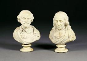 A Pair Of White Marble Busts Of William Shakespeare And John Milton, Last Quarter 19th Century