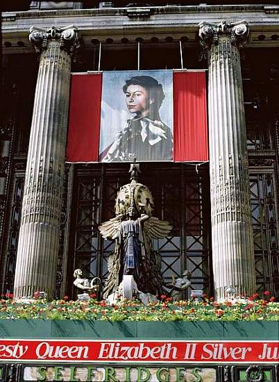 Banner celebrating Queen Elizabeth IIs Silver Jubilee in 1977 from 