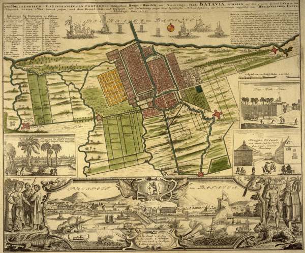 Batavia, City plan 1733 from 