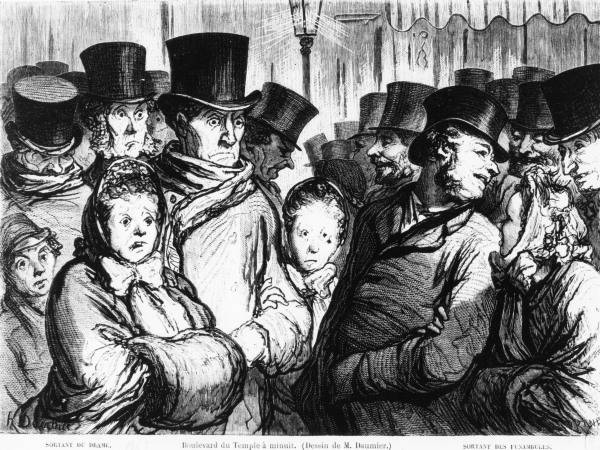 Begegnung Theaterbesucher / n.H.Daumier from 