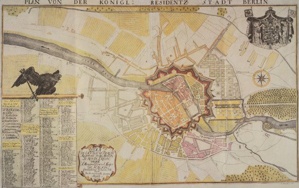 Berlin, town map / 1723 / Engraving from 