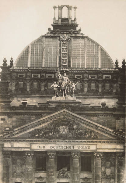 Berlin,Reichstag,Kuppel u.Inschrift/Foto from 