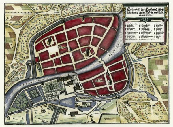 Berlin,Stadtplan 1650 from 