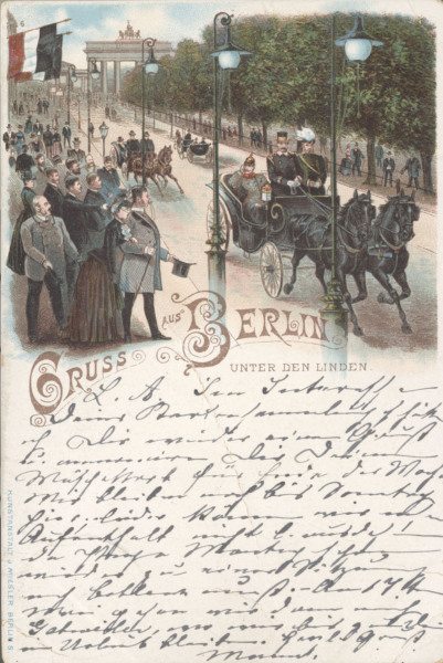 Berlin, Wilhelm II. unter den Linden from 