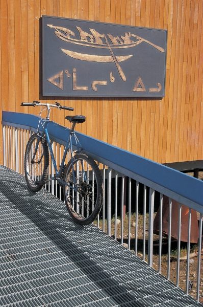 Bicycle at barrier , Baffin Island , Canada (photo)  from 