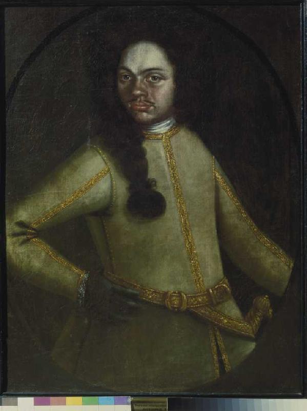 Bildnis eines Mannes in der Uniform Peters I. aus der Jugend-Armee des Zaren. from 