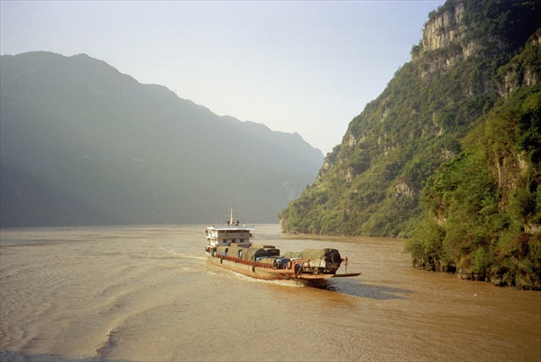 Boat on the Yangtse River, China, 2001 (colour photo)  from 