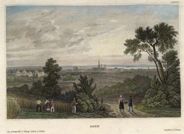 Bonn, Stadtansicht um 1850 from 