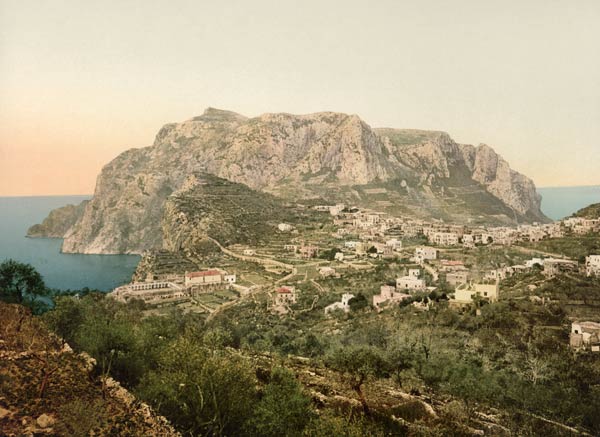 Capri, Blick auf Stadt Capri from 