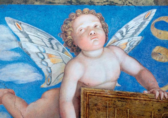 cherub, butterfly wings color azure from 