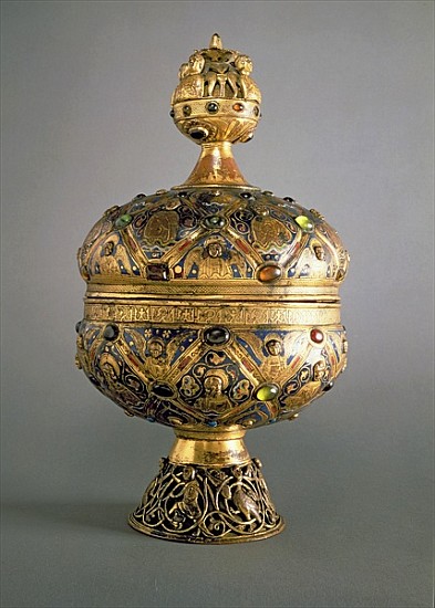 Ciborium, made in Limoges G. Alpais for the Abbey at Montmajour, 13th century (gold, enamel and prec from 