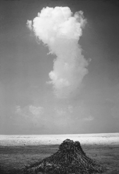 Cloud after atomic explosion (b/w photo)  from 