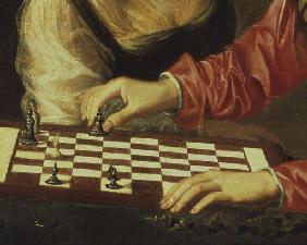 Caravaggio-Schule, Schachspieler (Detail