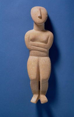 Cycladic Figurine, Naxos, c.3000-2000 BC (marble) from 