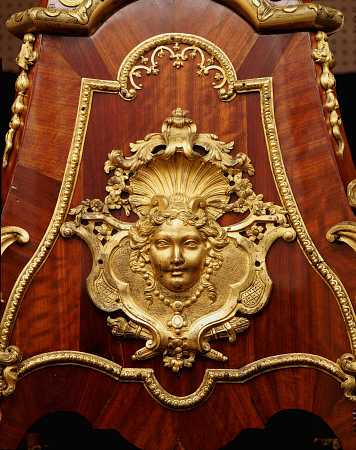 Detail From An Early Louis Xv Ormolu-Mounted Bois Satine And Amaranth Pedestal , Circa 1730, Attribu from 