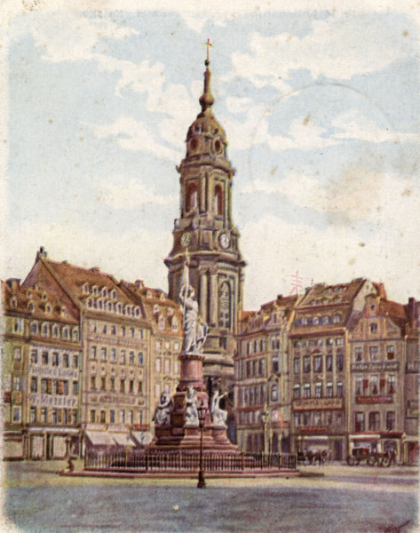 Dresden, Altmarkt u. Kreuzkirche from 
