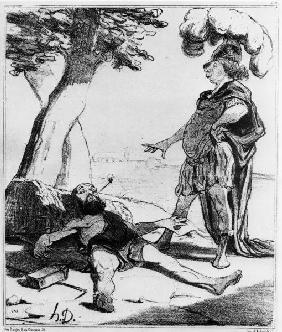 Diogenes und Alexander / Daumier
