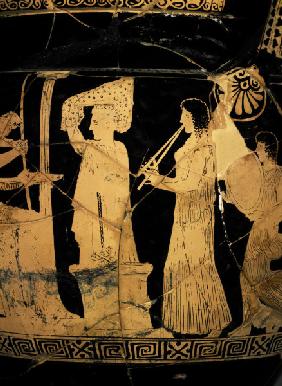Dionysosfeier, Ausschnitt / Vasenmalerei