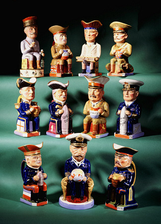 Eleven Wilkinson Toby Jugs Designed By Sir F Carruthers-Gould (1844-1925) Depicting Marshall Foch, K from 