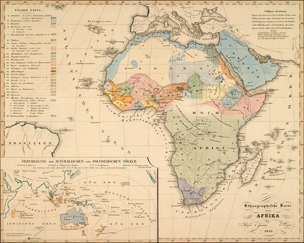 Ethnographische Karte Afrika  1845 from 