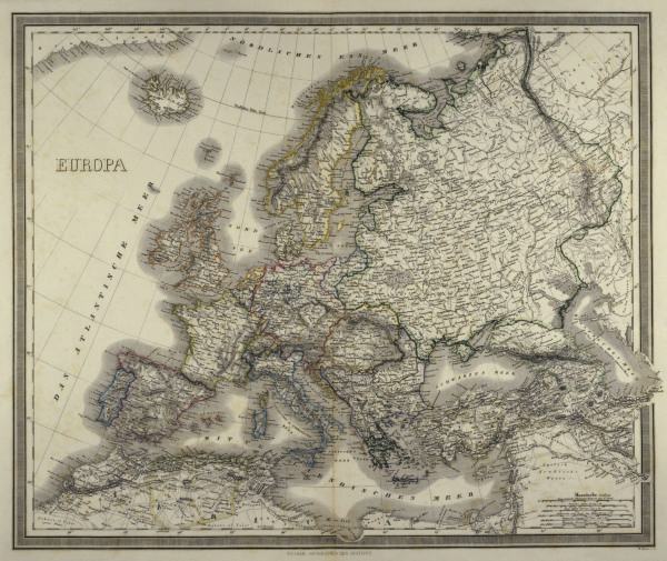 Europa-Karte um 1860 from 