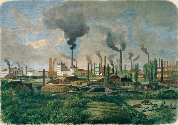 Krupp factories in Essen, Germnay, 1865. from 