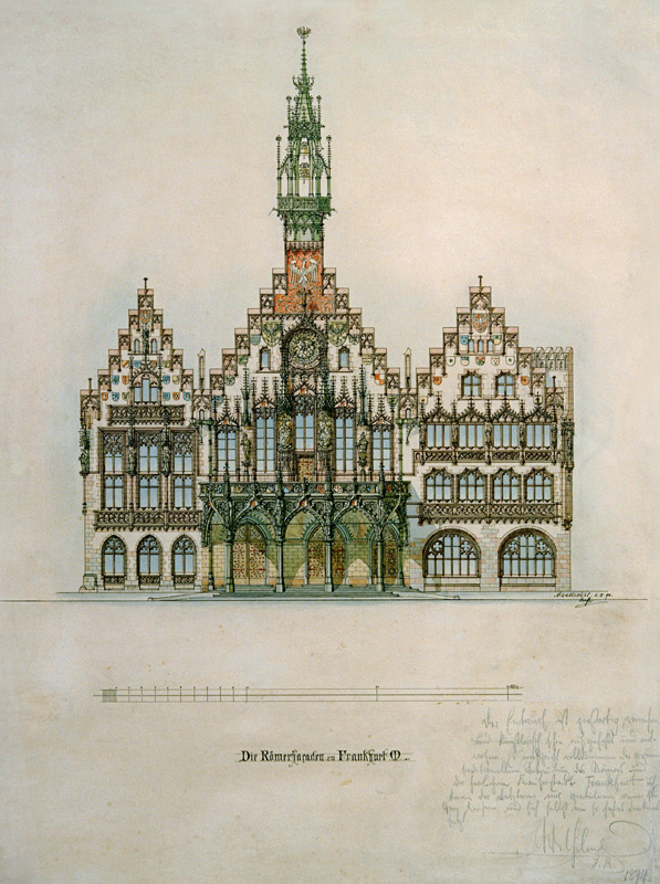 Frankfurt a.M., Römer, Entwurf Fassade from 