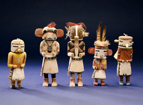 Five Hopi Cottonwood Kachina Dolls from 