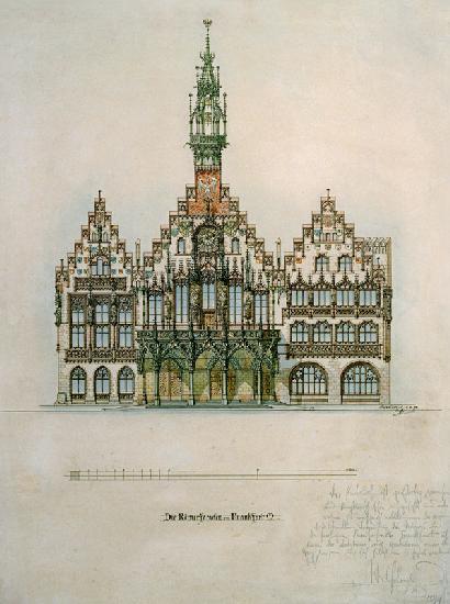 Frankfurt a.M., Römer, Entwurf Fassade