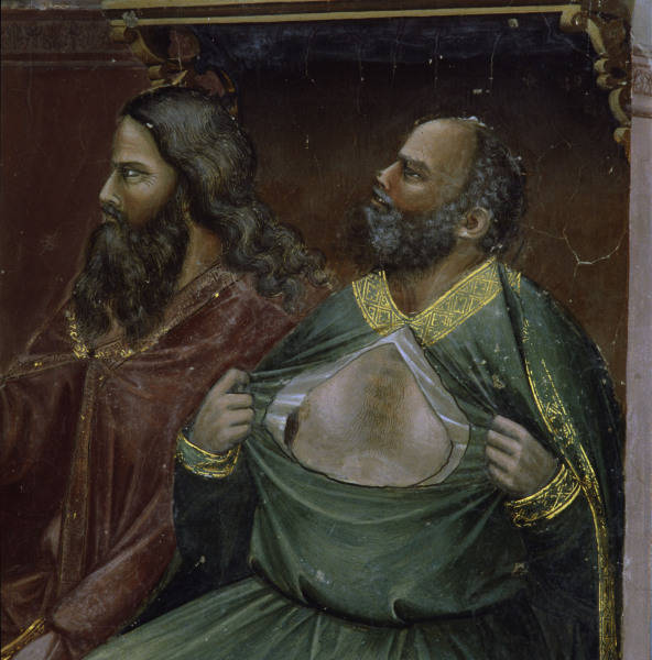 Giotto, Christus vor Kaiphas, Ausschn. from 
