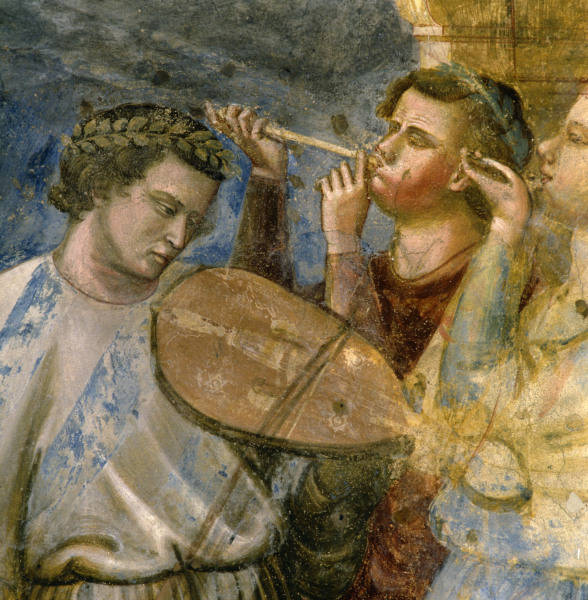 Giotto, Hochzeitszug Mariae, Musikanten from 