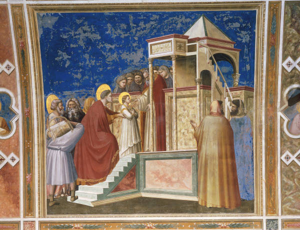 Giotto, Mariae Tempelgang from 