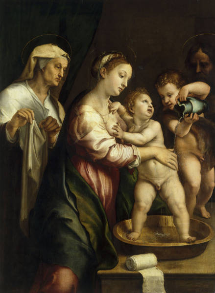 Giulio Romano, Madonna mit Waschschuessel from 