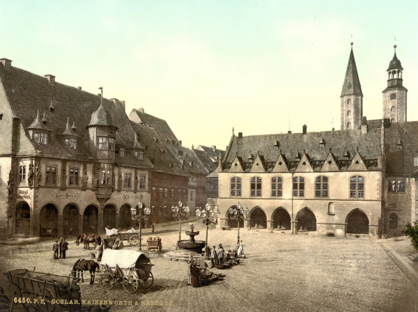 Goslar, Market Place w.Kaiserworth from 