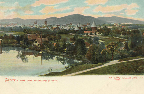 Goslar ,  Stadtansicht v.Petersberg from 