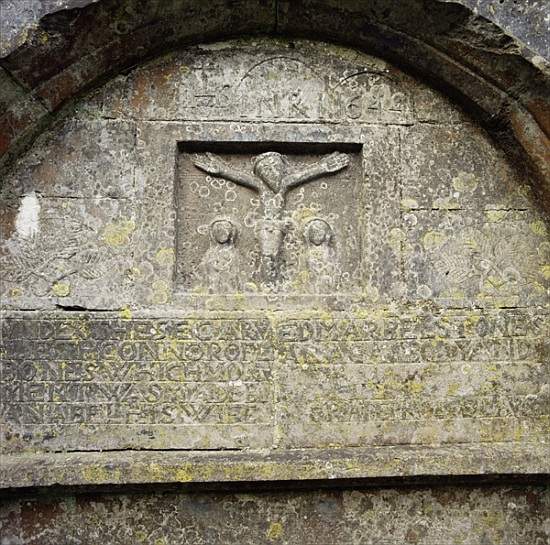 Gravestone from Killinaboy Church, from 1644 from 