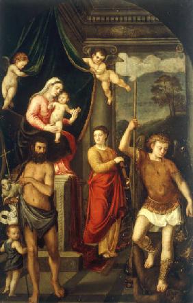 G.Muziano, Maria mit Kind u.Heiligen