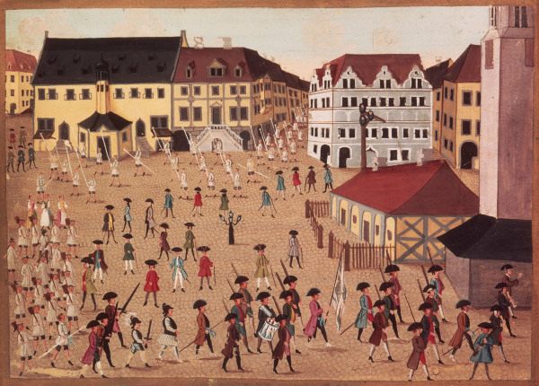 Halle, Marktplatz, Salinenarbeiter 1750 from 