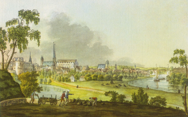 Halle (Saale), Stadtansicht um 1810 from 