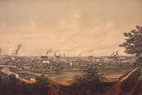 Halle (Saale), Stadtansicht um 1850 from 