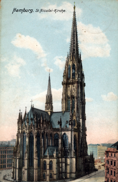 Hamburg, Nikolaikirche from 