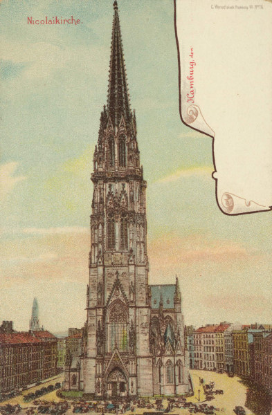 Hamburg, Nikolaikirche from 