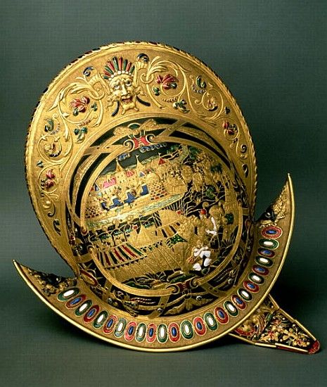 Helmet of Charles IX (1550-74) 16th century (gold and enamel) from 