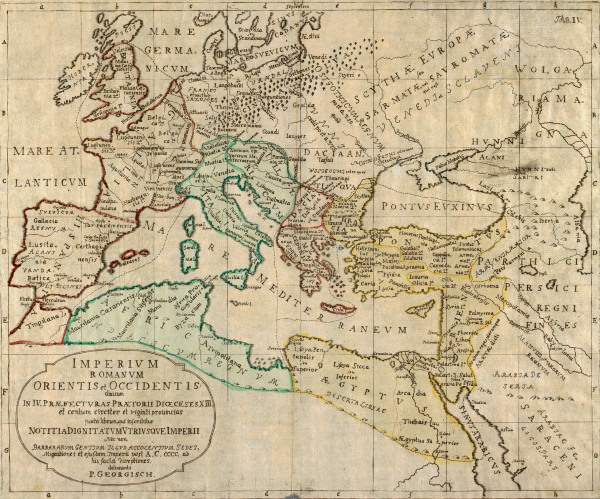 Hist.Landkarte Europa 400 from 