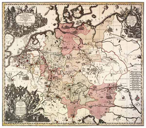 Historische Karte Deutschlands 1763 from 