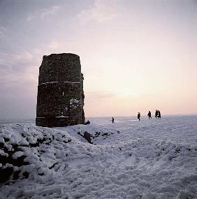 Hadleigh Castle in the snow