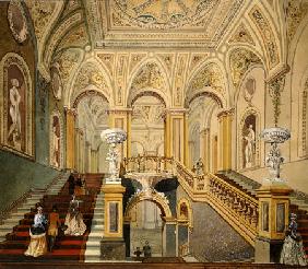 Interior Views Of The Conservative Club: Entrance Hall And Grand Staircase Frederick J Sang (1840-18