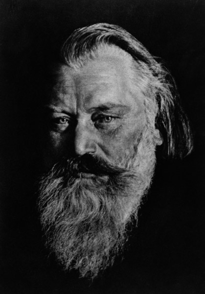Johannes Brahms (1833-97) (b/w photo)  from 